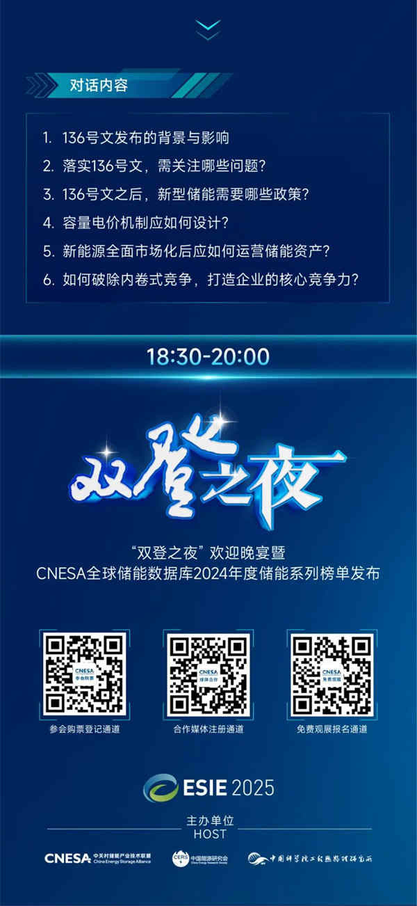 匯聚儲能最強力量！ESIE 2025開幕式日程和嘉賓陣容重磅發布